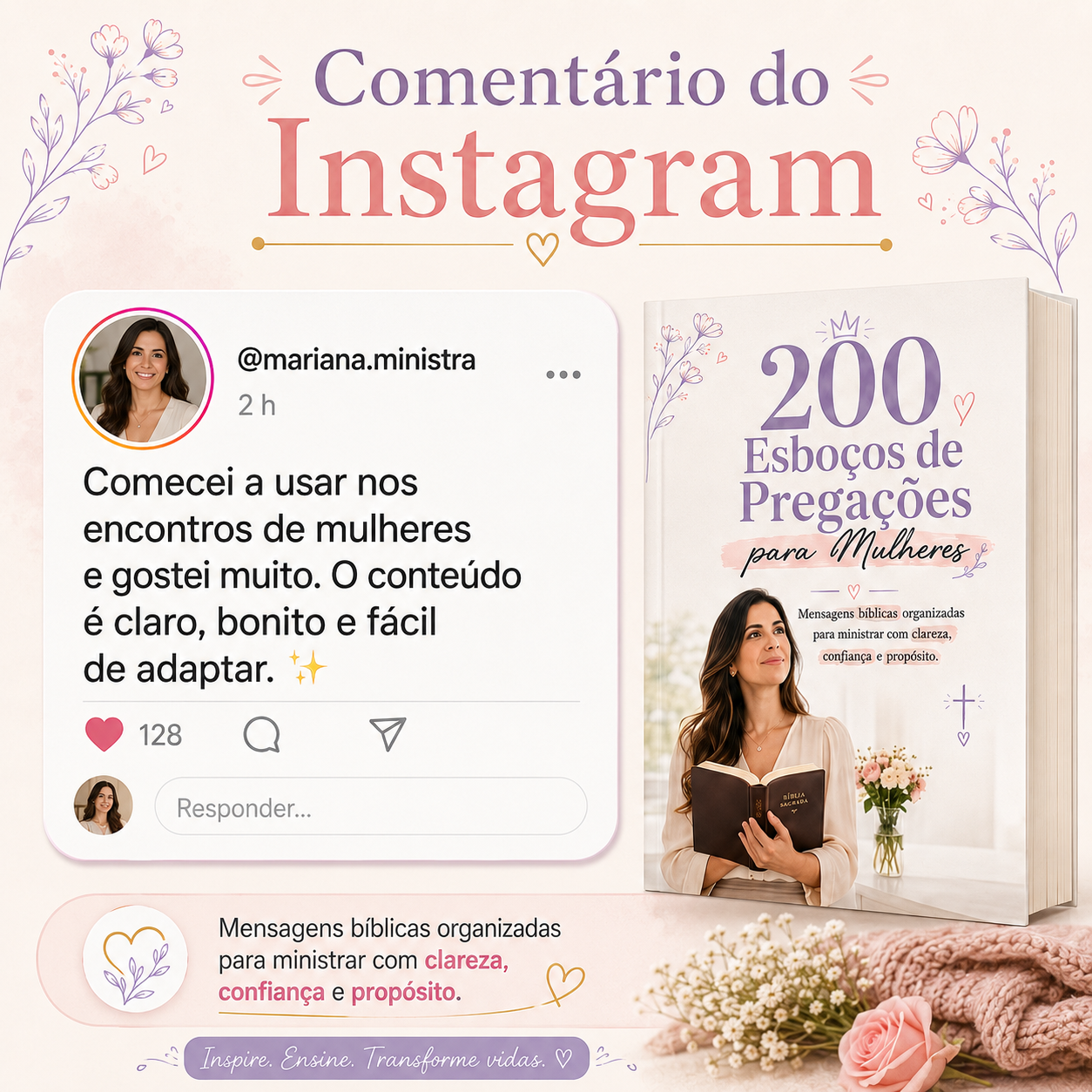 Comentário de leitora sobre o material