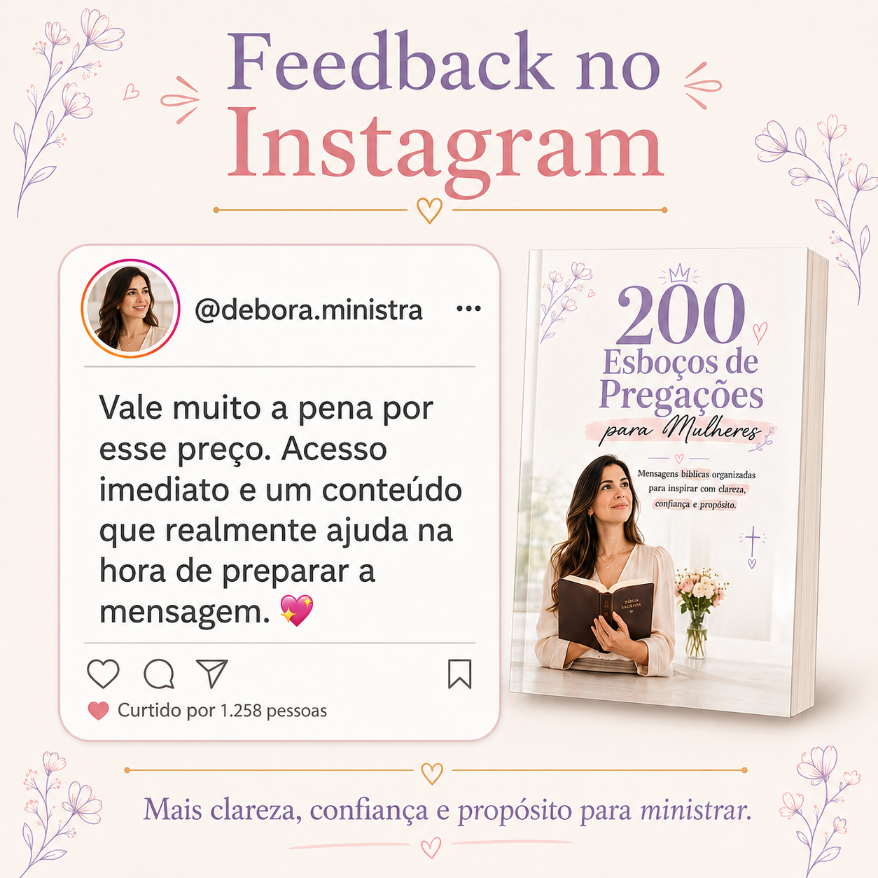 Comentário de leitora sobre o material