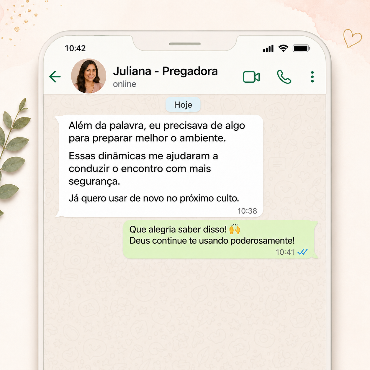 Comentário de leitora sobre o material