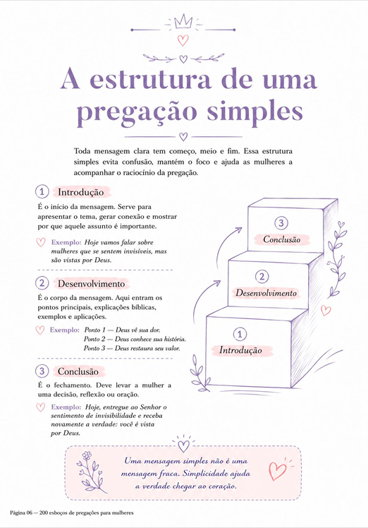 Página sobre a estrutura de uma pregação simples